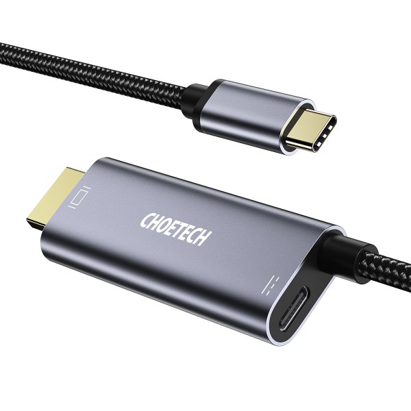 Кабель синхронизации данных Choetech USB-C на HDM 1.8m (XCH-M180GY) - Фото 1
