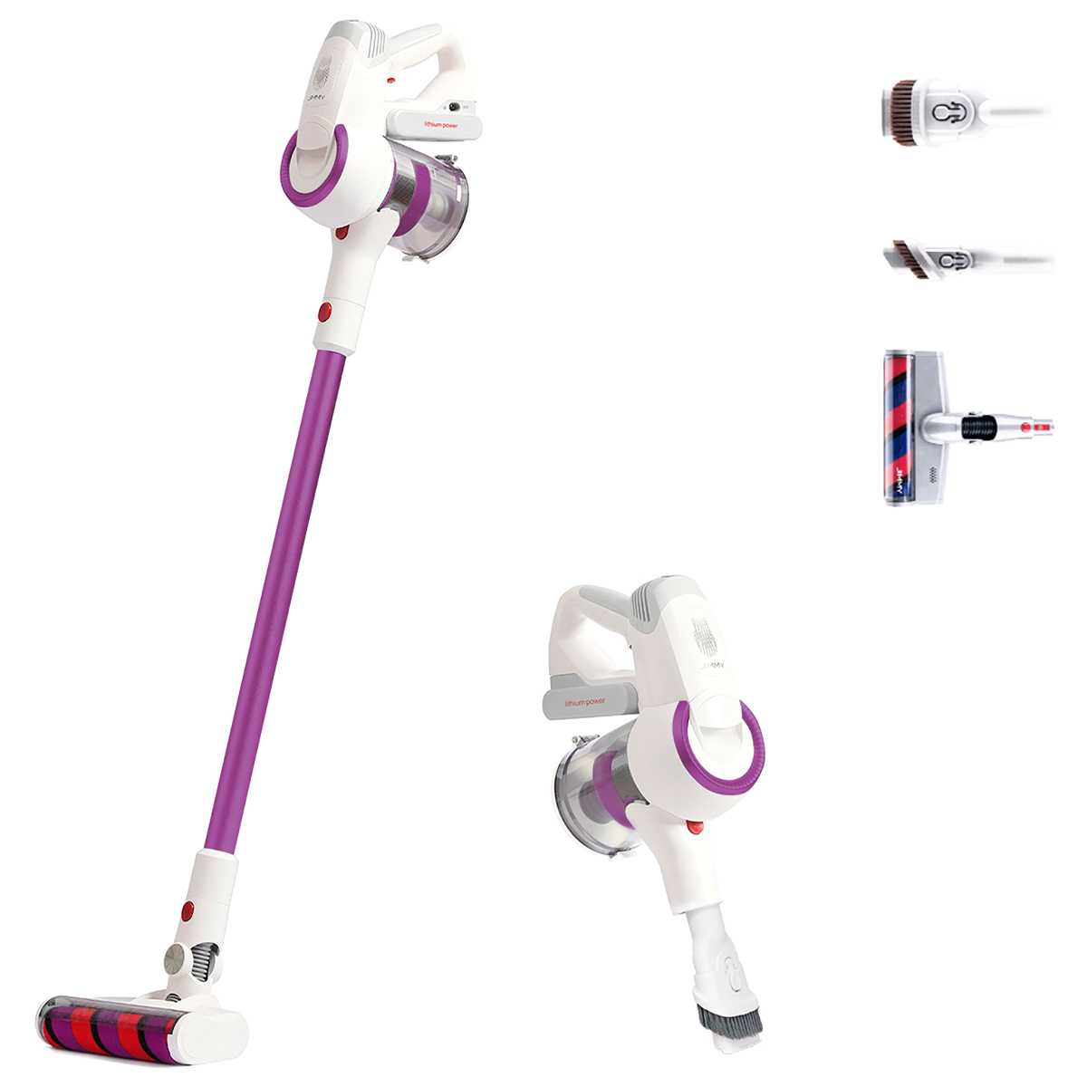 Уценка - Пылесос ручной для дома Xiaomi JIMMY Wireless Vacuum Cleaner Fuchsia (JV53R) - Фото 1