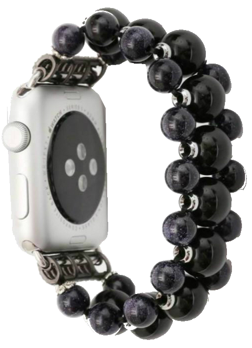 Ремешок для смарт-часов XOKO Apple Watch 38/40mm Agate Band LUX Black (XK-AP-AGBK) - Фото 1