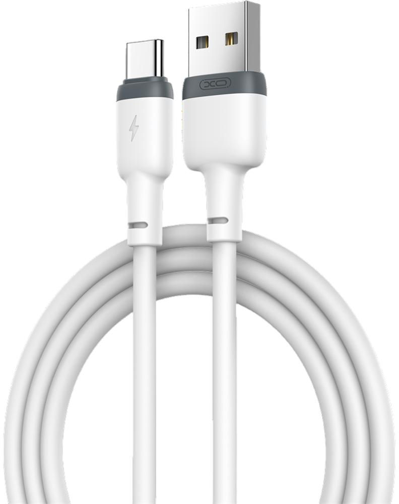 Кабель синхронизации данных XO NB208 2.1A 1m Type-C White (XO-NB-208-TC-1-WH) - Фото 1