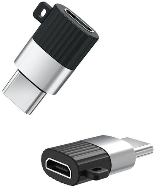 Переходник XO NB149A microUSB to Type-C Black (XO-NB149A) - Фото 1