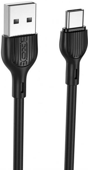 Кабель синхронизации данных XO NB200 Type-C 2.1A 1m Black (XO-NB200-TC-1-BK) - Фото 1
