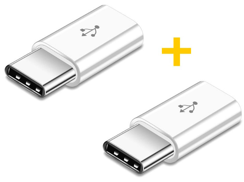 Переходник XOKO AC-014 MicroUSB - Type-C White 2 шт. (XK-AC014-WHT2) - Фото 1