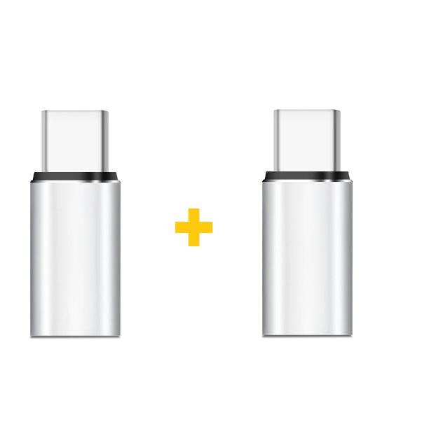 Переходник XOKO AC-025 Lightning USB - Type-C Silver 2 шт. (XK-AC025-SL2) - Фото 1
