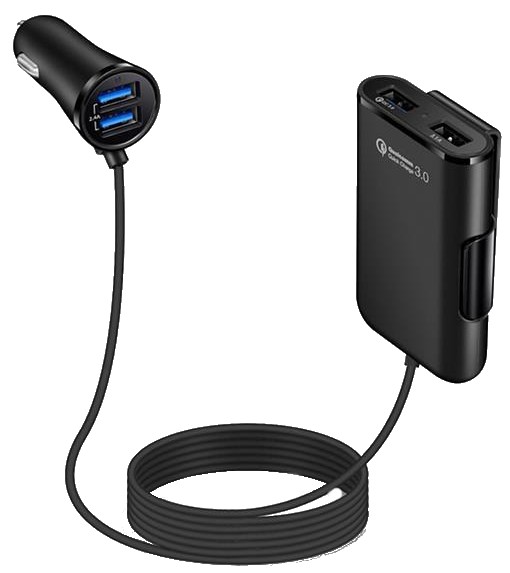 Автомобильное зарядное устройство XOKO CQC-410 4 USB 8A Qualcom 3.0 Black (CQC-410-BK) - Фото 1