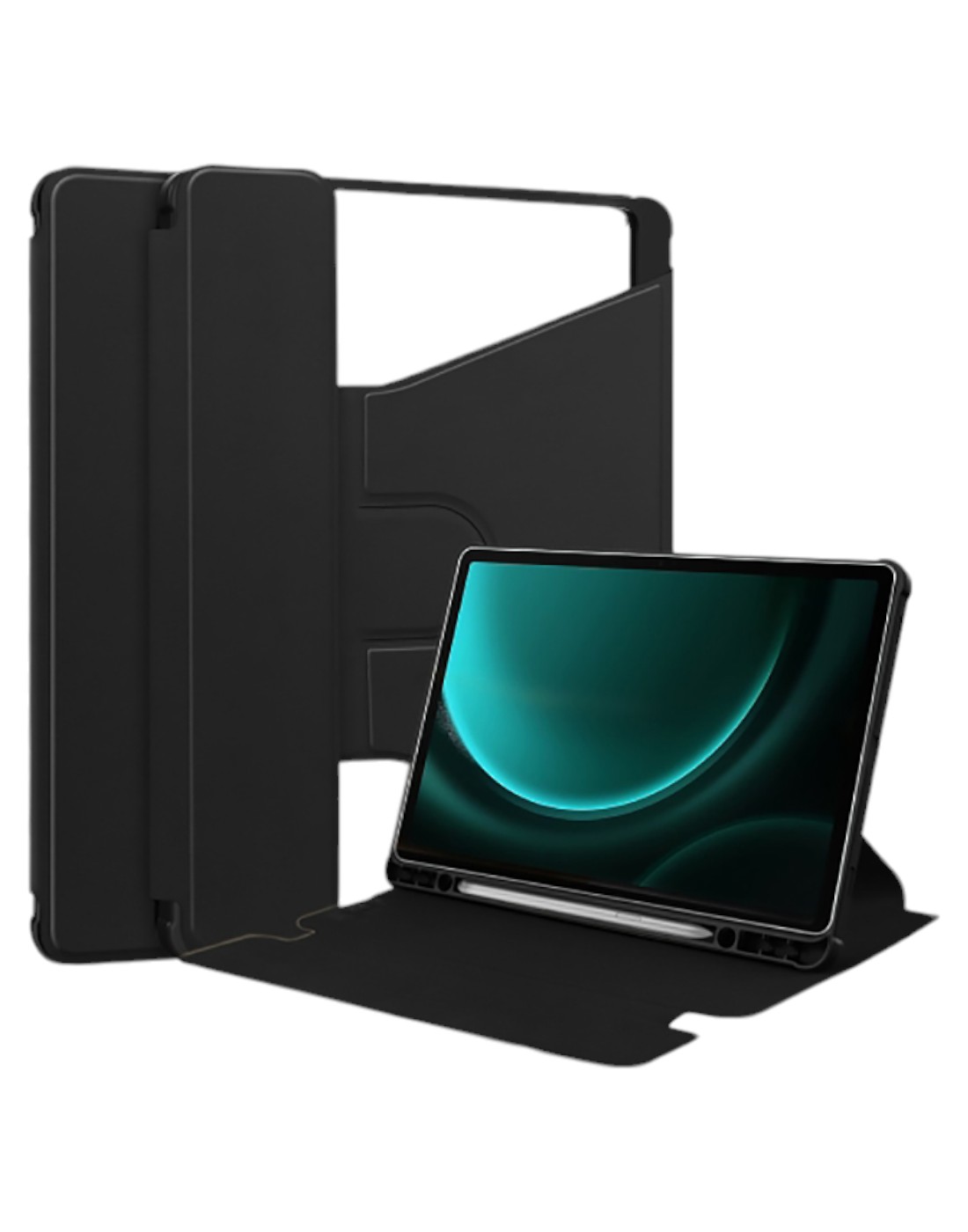 Чехол для планшета BeCover 360° Rotatable for Samsung Galaxy Tab S9 Plus (SM-X810/SM-X816)/S9 FE Plus (SM-X610/SM-X616) 12.4'' Black (710398) - Фото 1