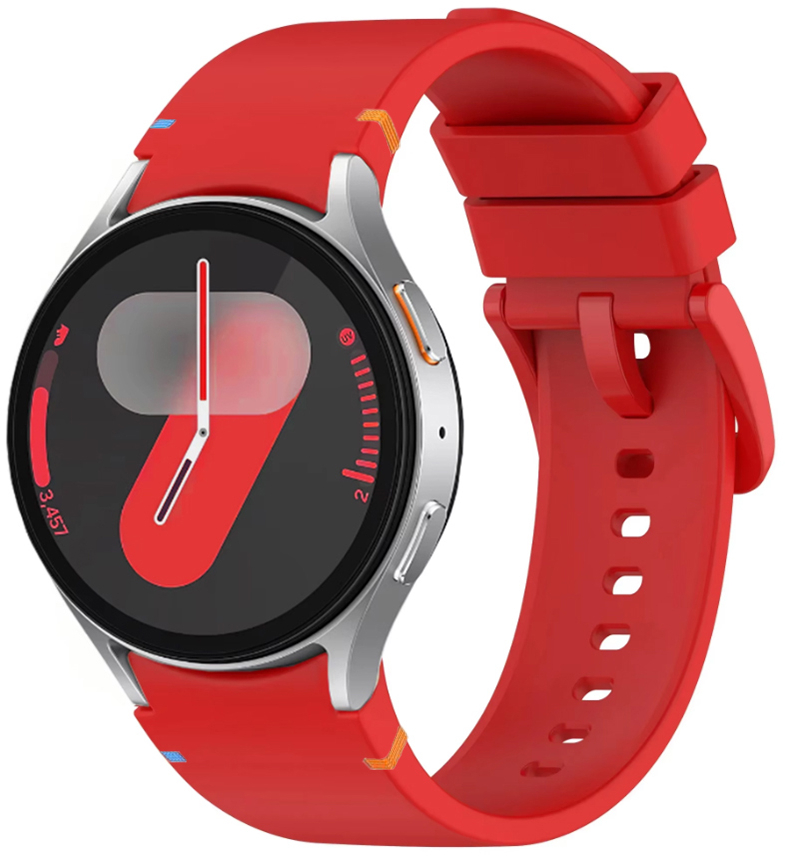 Ремешок для смарт-часов BeCover Ribbed Tape forSamsung Galaxy Watch (20mm) 3 41mm/4 40mm-44mm/5 40-44mm/6 40-44mm/7 40-44mm Red (712060) - Фото 1
