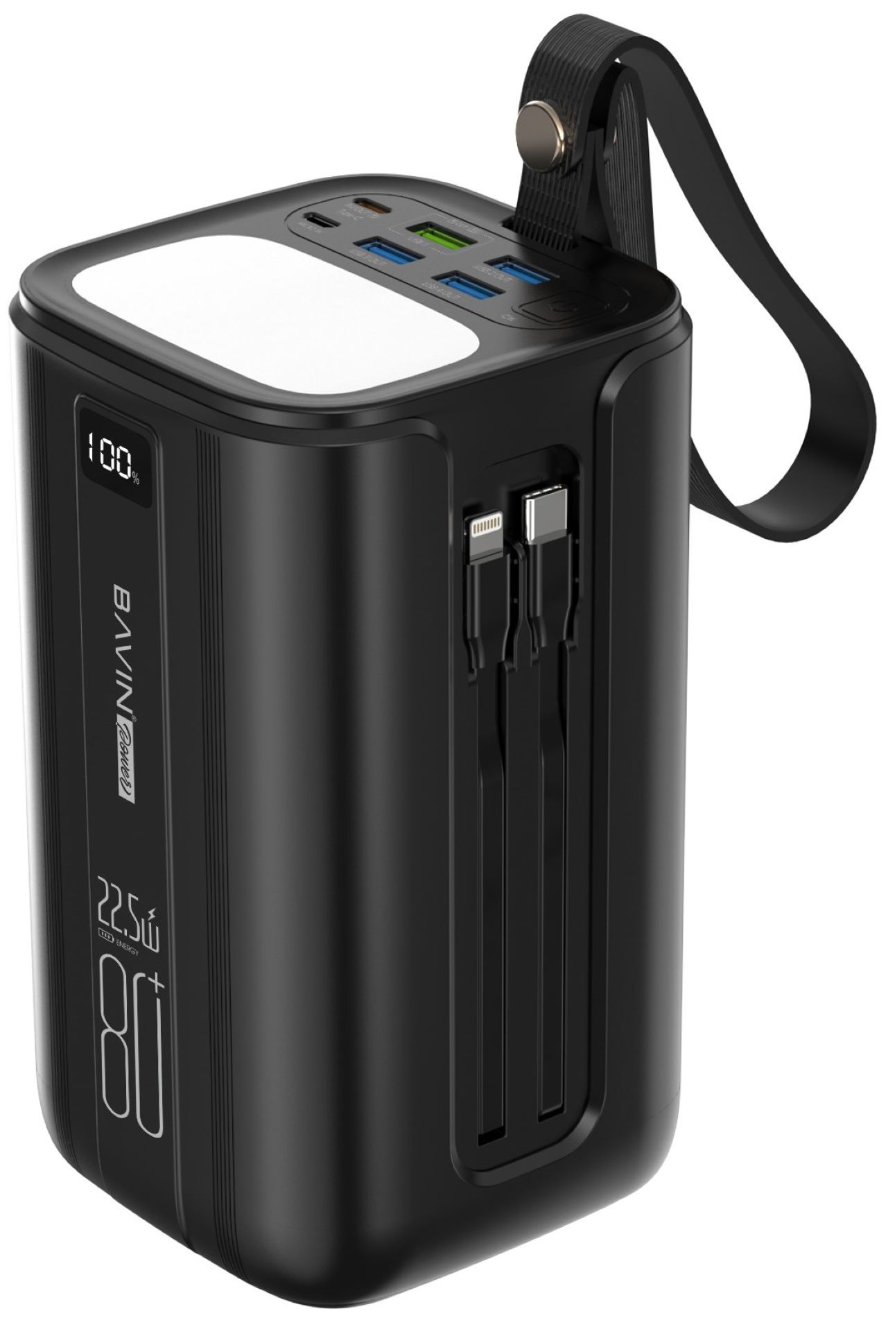 Батарея мобильная Bavin PC1057S 80000 mAh 22.5W Black (Y-PC1057S-BK) - Фото 1