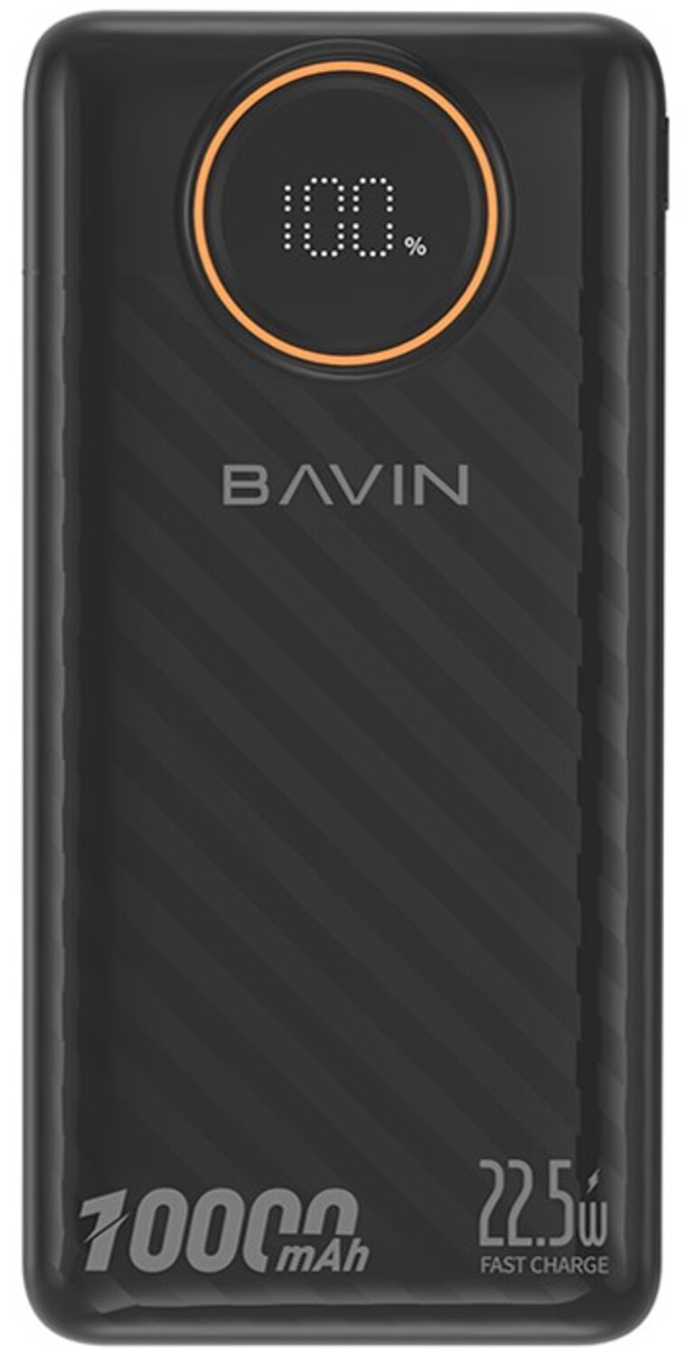 Батарея мобільна Bavin PC1152S 10000 mAh 22.5W Black (Y-PC1152S-BK) - Фото 1