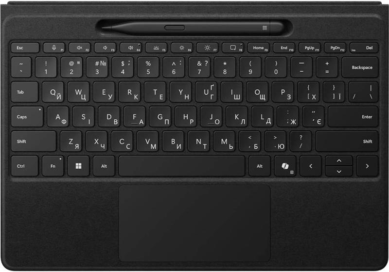 Клавиатура беспроводная Microsoft со стилусом для Surface Pro 8 - 11, UKR/ENG Black (Y8U-00001) - Фото 1