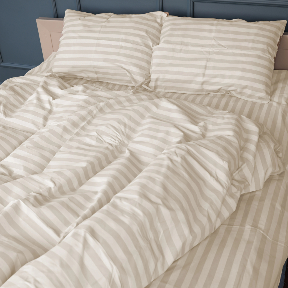 Комплект постільної білизни MirSon 160 x 220 17-0604 Stripe Yellow Бязь (2200008052157) - Фото 1