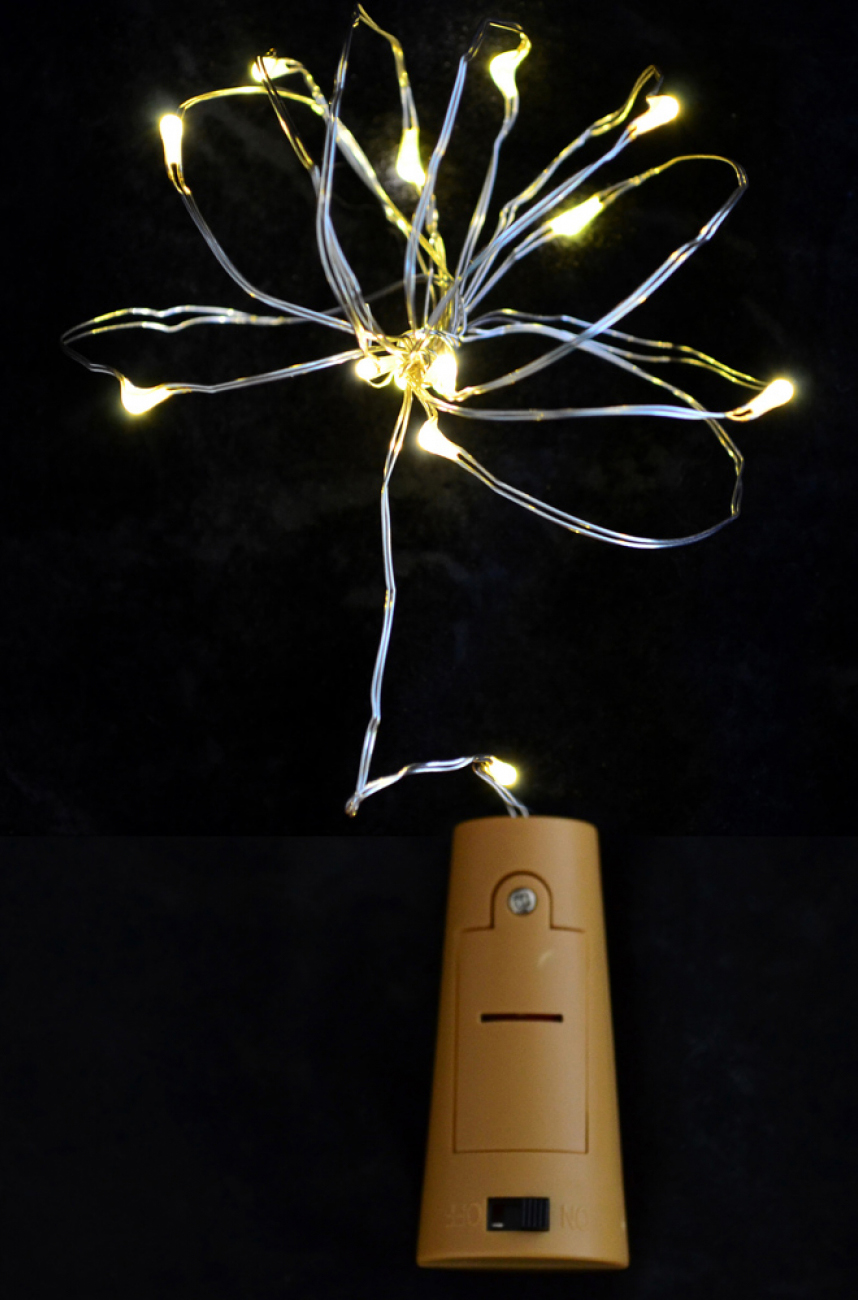 Гірлянда фігурна YES! Fun Сork light for bottle 15 ламп 1.60 молочно-біла (801136) - Фото 1