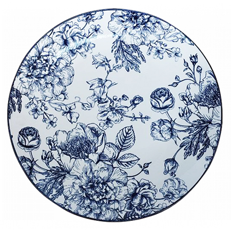 Тарілка обідня Limited Edition BLOSSOM BLUE 26.5 см (YF7001-1) - Фото 1