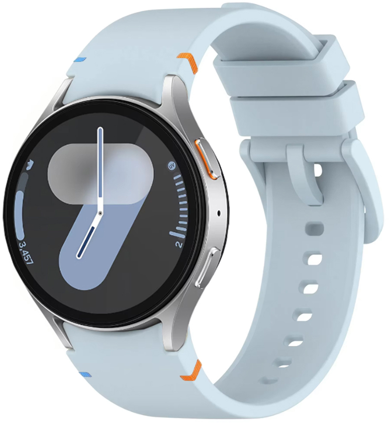 Ремешок для смарт-часов BeCover Ribbed Tape for Samsung Galaxy Watch (20mm) 3 41mm/4 40mm-44mm/5 40-44mm/6 40-44mm/7 40-44mm Lite Blue (712057) - Фото 1