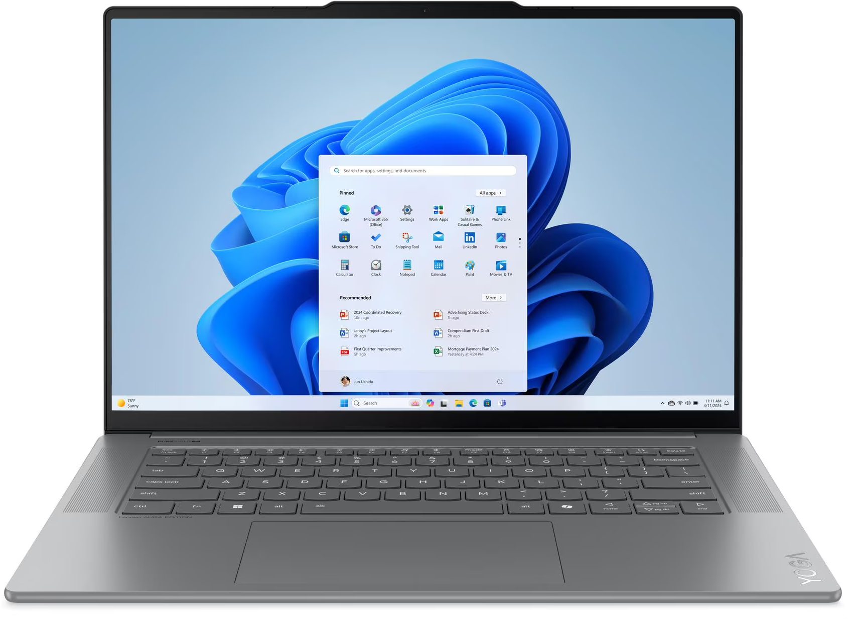 Ноутбук Lenovo Yoga Slim 7 15ILL9 (83HM0078RA) Luna Grey - Фото 1