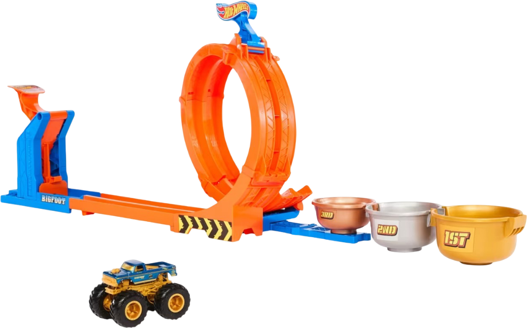 Игровой набор Hot Wheels Петли и трюки серии Соревнования за кубок Monster Trucks (JBX64) - Фото 1