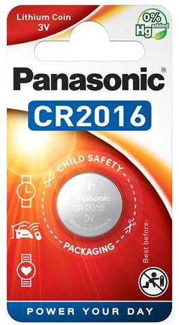 Батарейка тип CR2016 Panasonic CR 2016 BLI 1 LITHIUM - Фото 1