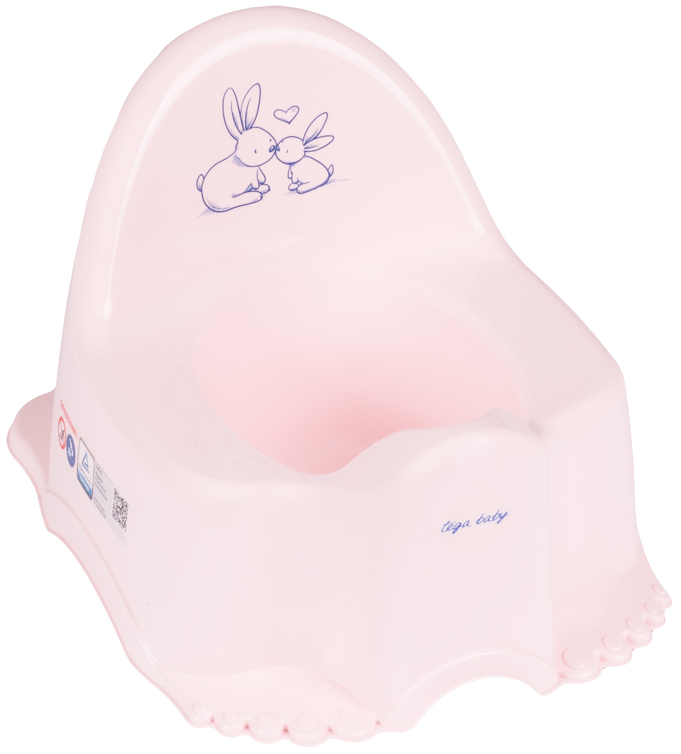 Горщик дитячий Tega Baby ЕСО Зайчики Світло-Рожевий (KR-007-104) - Фото 1