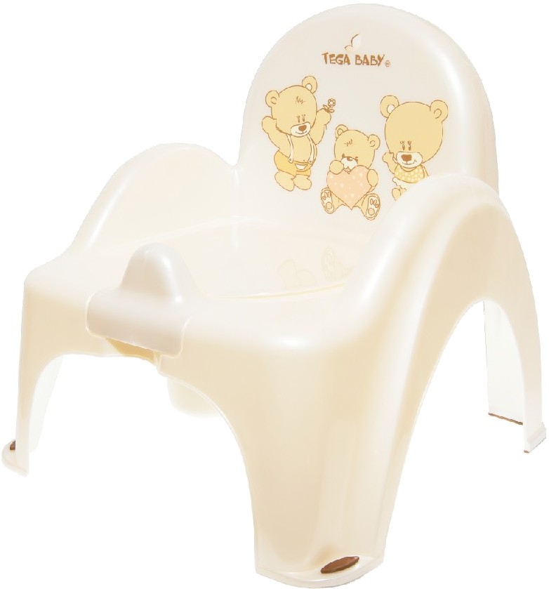 Горщик дитячий Tega Baby стільчик Ведмедики Біла Перлина (MS-012-118) - Фото 1