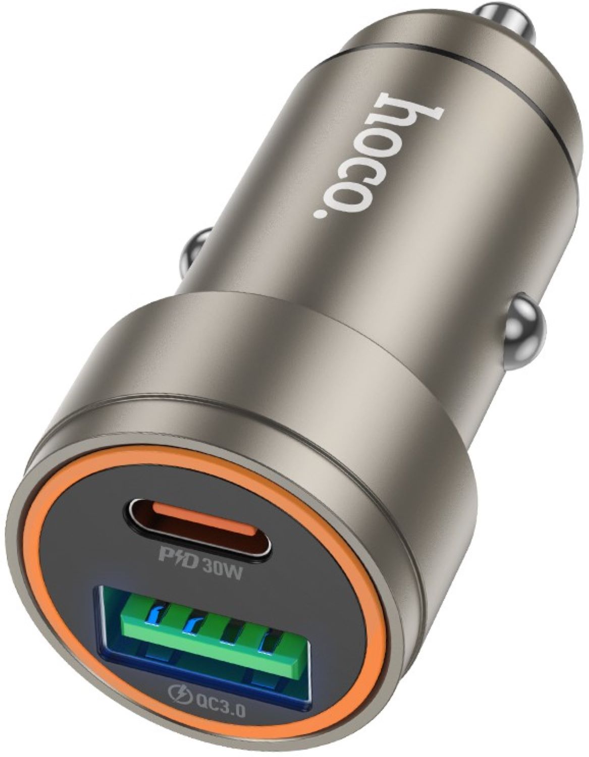 Купити Автомобільний зарядний пристрій HOCO Z57A Glorious PD30W+QC3.0 car charger Metal Gray (6942007633109) - Фото 1 Автомобільний зарядний пристрій HOCO Z57A Glorious PD30W+QC3.0 car charger Metal Gray (6942007633109) - Фото 1