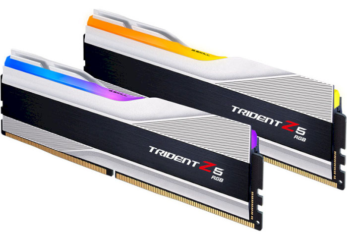 Память DDR G.Skill Trident Z5 RGB Metallic Silver DDR5 7600MHz 32GB Ki (F5-7600J3646G16GX2-TZ5RS) - Фото 1