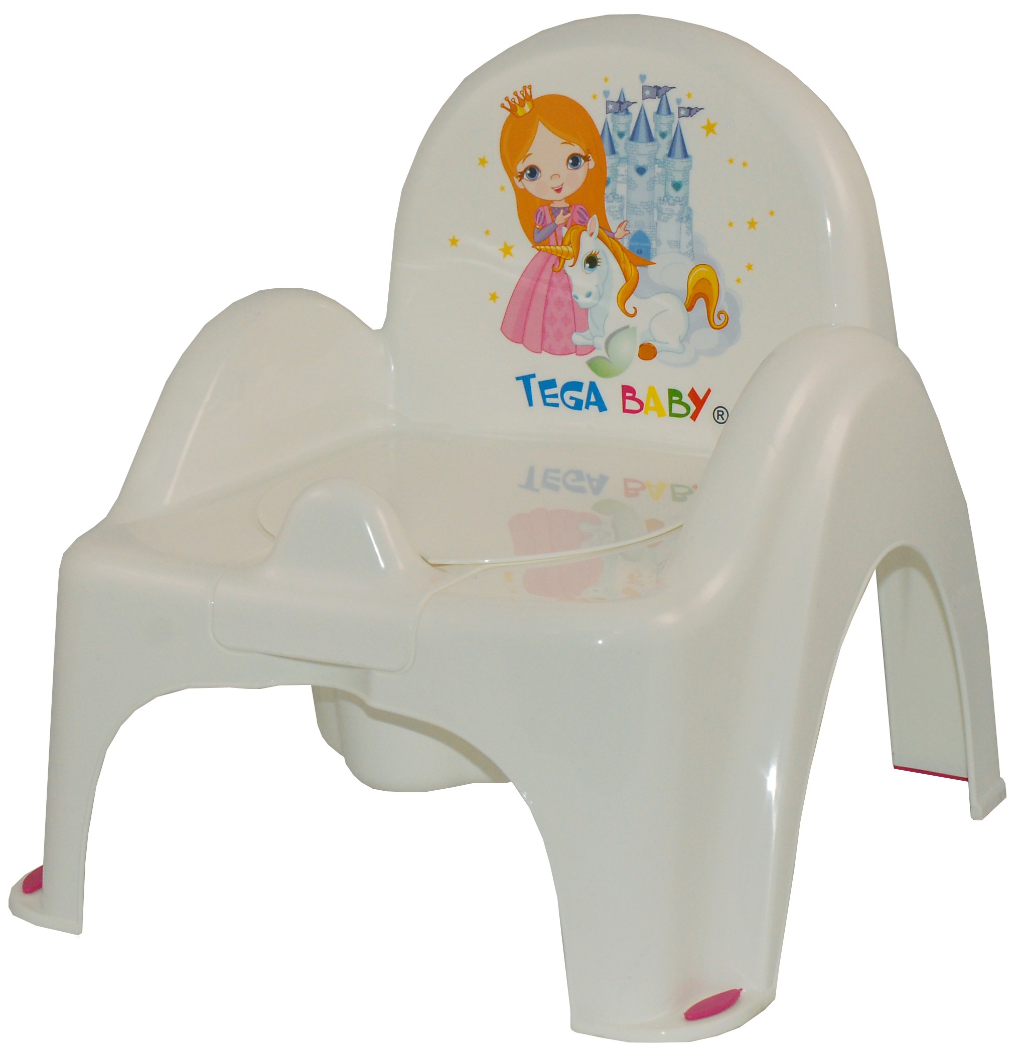 Горщик дитячий Tega Baby стільчик Принцеса з музикою Білий (PO-054-103) - Фото 1