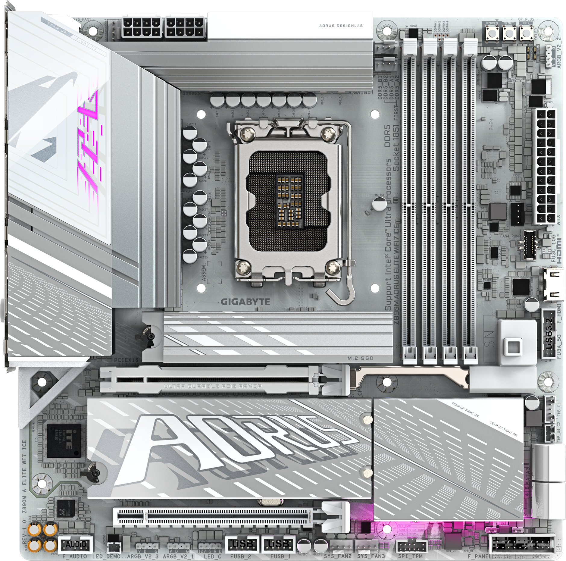 Материнская плата Gigabyte Z890M AORUS ELITE WIFI7 ICE DDR5 - Фото 1