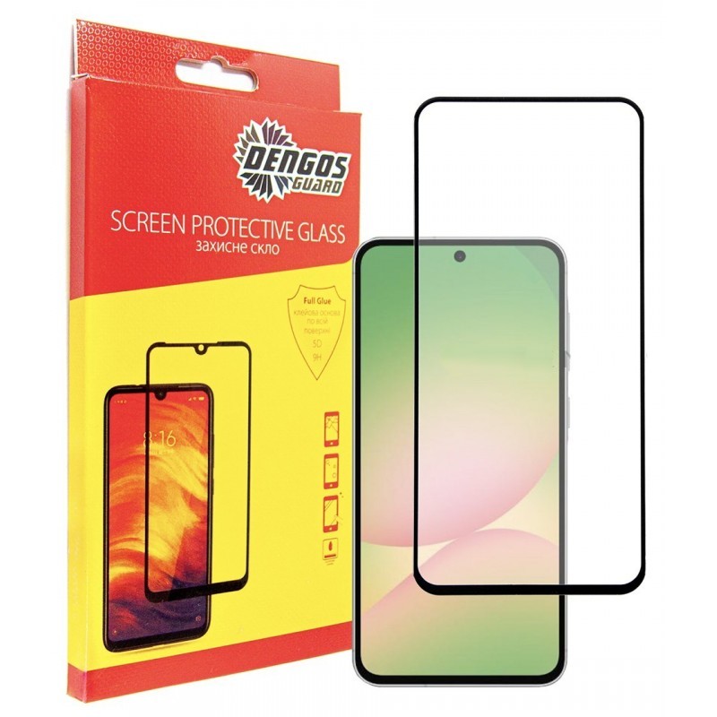 Защитное стекло для смартфона DENGOS for Samsung Galaxy A56 5G SM-A566 Black Full Glue (TGFG-388) - Фото 1