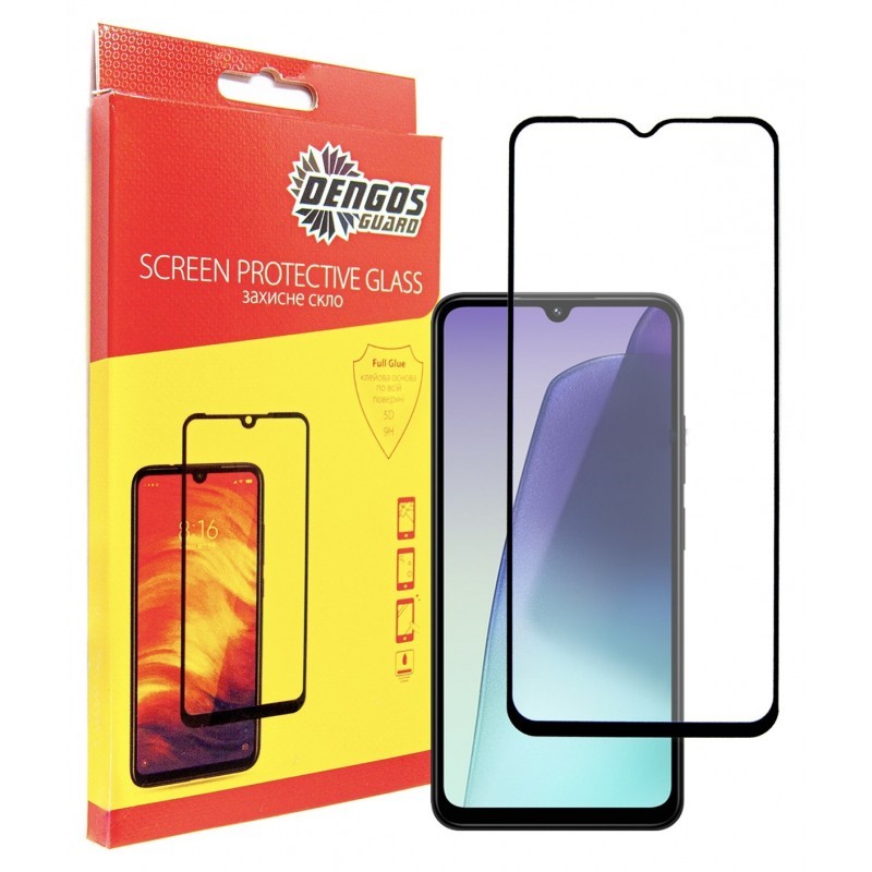 Защитное стекло для смартфона DENGOS for Xiaomi Redmi A4 Black Full Glue (TGFG-383) - Фото 1