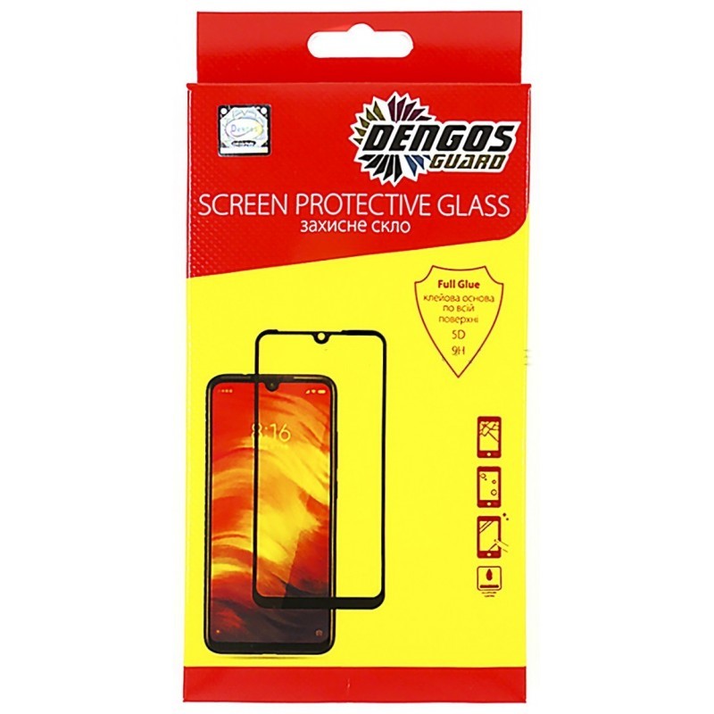 Защитное стекло для смартфона DENGOS for Xiaomi Redmi Note 14S Black Full Glue (TGFG-392) - Фото 1