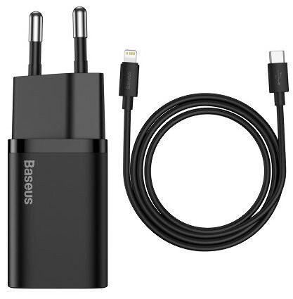 Сетевое зарядное устройство Baseus 20W Super Si USB-C (TZCCSUP-B01) Black - Фото 1