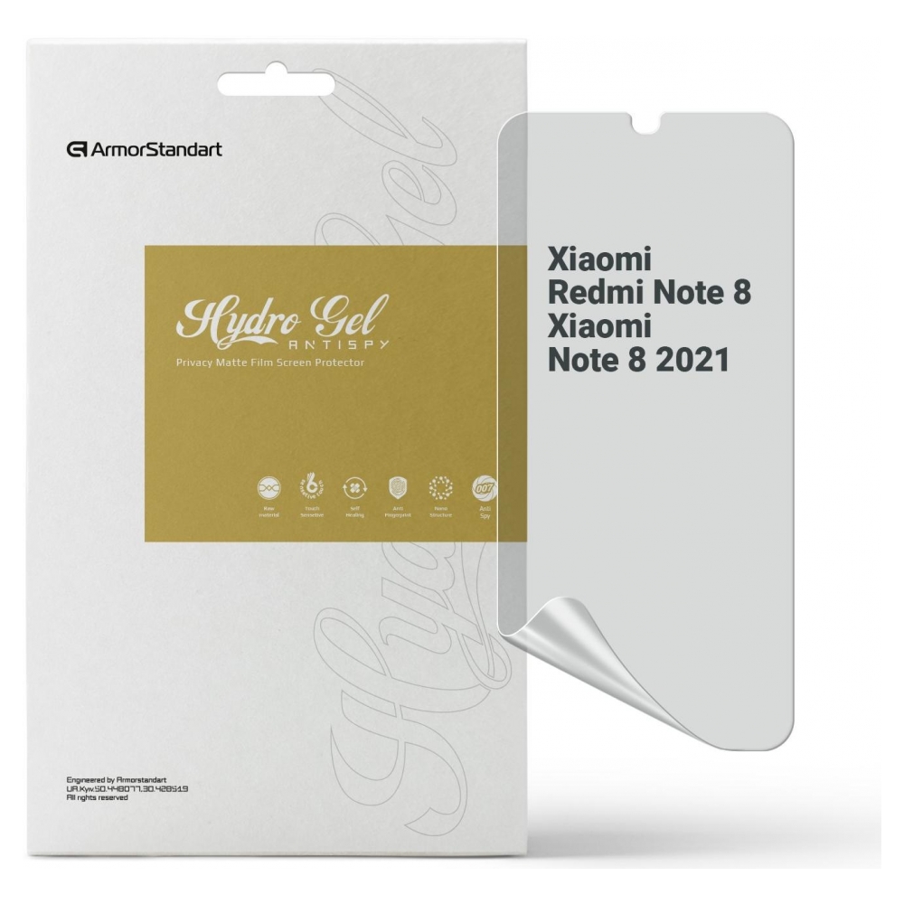 Защитная пленка для смартфона Armorstandart Anti-spy for Xiaomi Redmi Note 8 / Note 8 2021 (ARM70135) - Фото 1