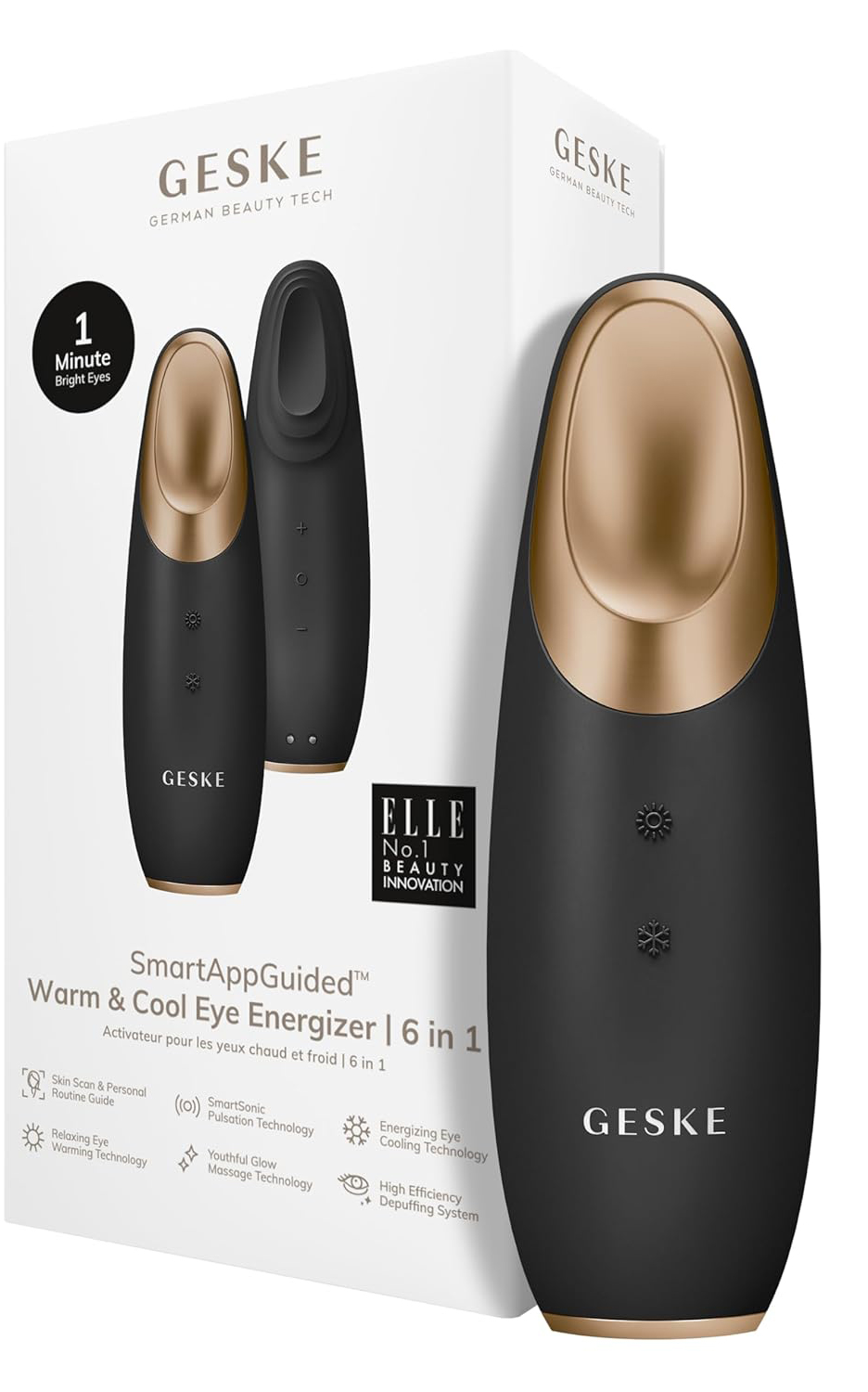 Прилад для чищення обличчя GESKE Warm & Cool Eye Energizer 6 в 1 (GK000003GY01) - Фото 1