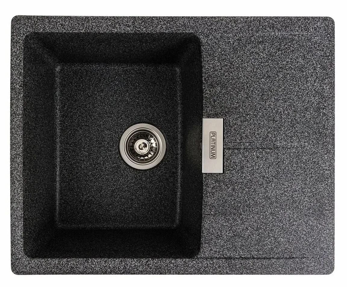 Мойка кухонная Platinum 6250 ZIRKONE матовый Графит - Фото 1
