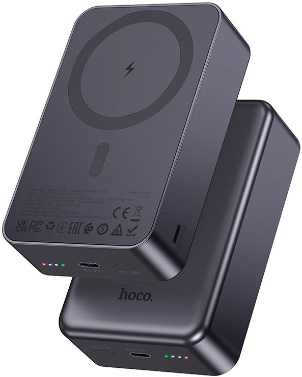Батарея мобільна HOCO J160B Original PD20W Magnetic 20000 mAh Metal Gray (714785) - Фото 1
