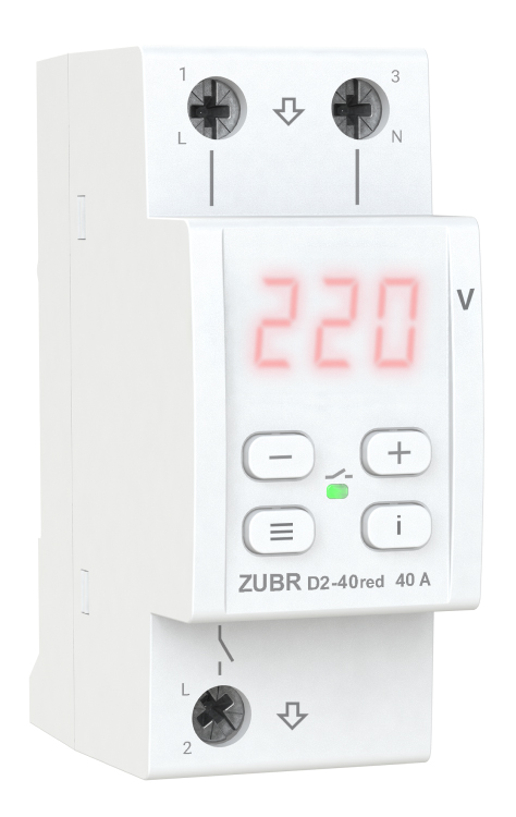 Автомат защиты от всплесков напряжения ZUBR D2-40 Red - Фото 1