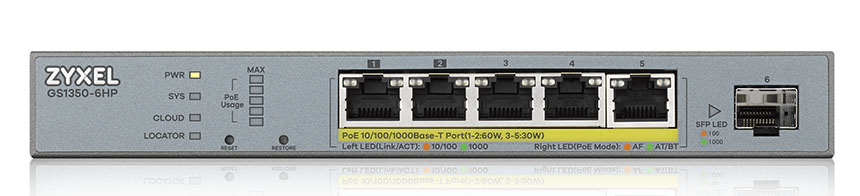 Коммутатор локальной сети (Switch) Zyxel GS1350-6HP - Фото 1