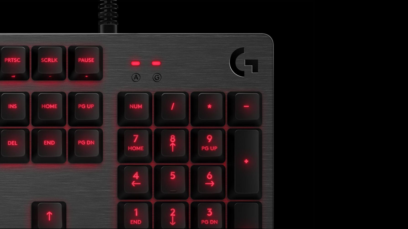 Клавіатура дротова ігрова Logitech G413 Carbon/Red USB (920-008309) - 5 Фото Клавіатура дротова ігрова Logitech G413 Carbon/Red USB (920-008309) - 5