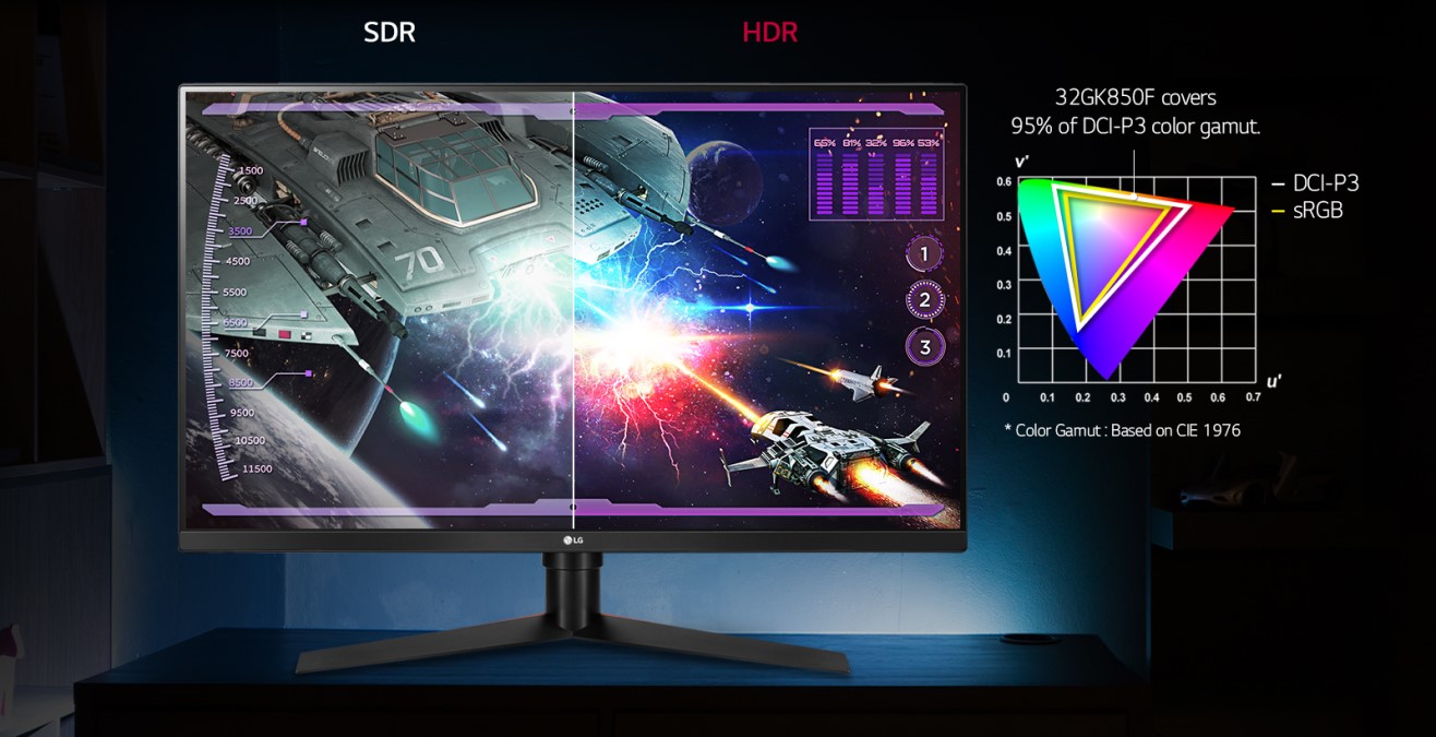 Монітор ігровий LG 32GK850F-B - 2 Фото Монітор ігровий LG 32GK850F-B - 2