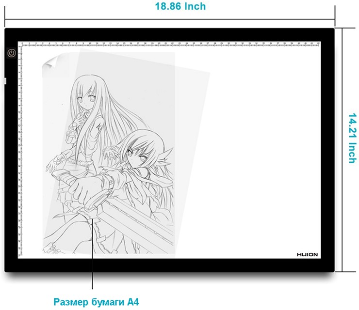 Фото Графический планшет Huion A3 + перчатка 2