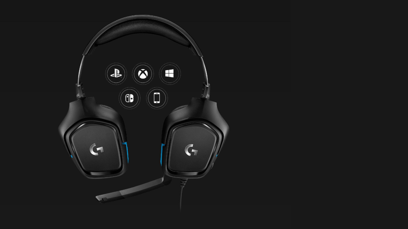 Фото Гарнітура дротова ігрова Logitech G432 7.1 Surround Sound Wired Gaming Headset (981-000770) - 5