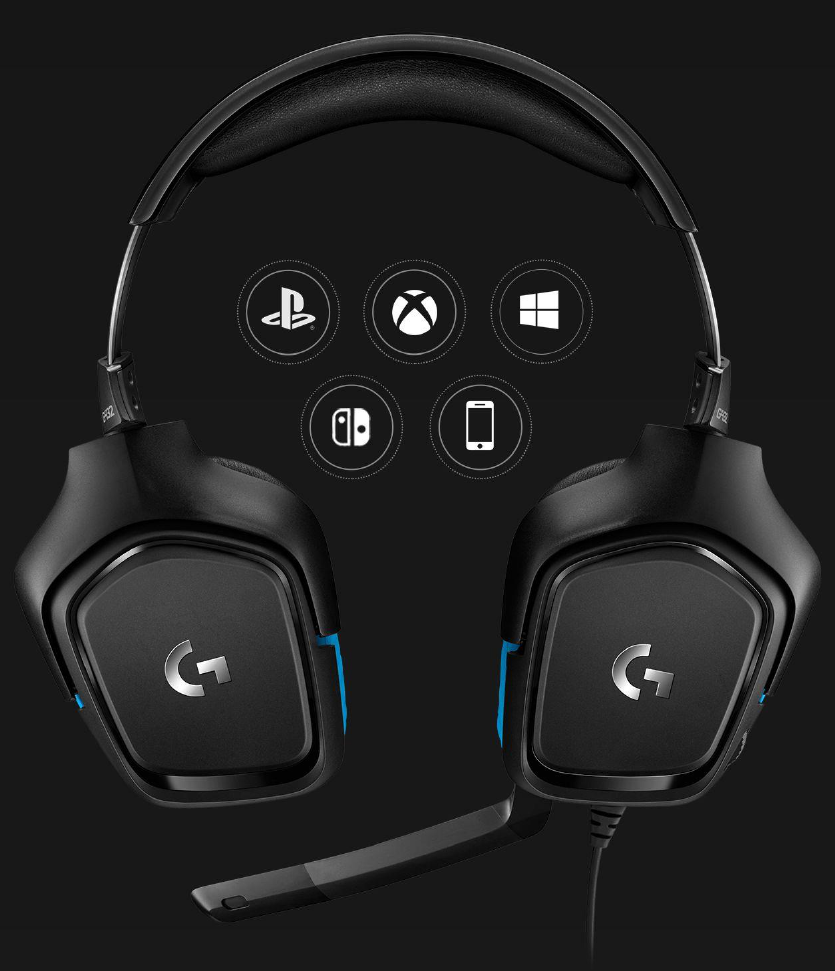 Гарнітура дротова ігрова Logitech G432 7.1 Surround Sound Wired Gaming ...
