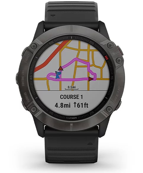 Garmin Fenix 6X Pro Black with Black Band - 12 Garmin Fenix 6X Pro Black with Black Band - 12
