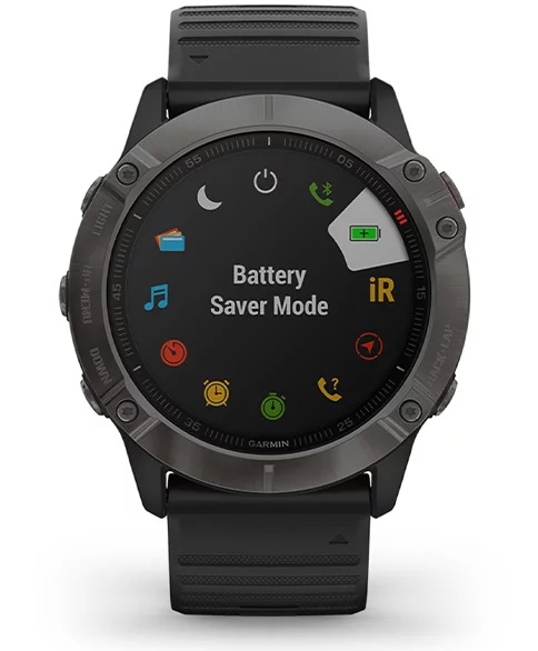 Garmin Fenix 6X Pro Black with Black Band - 24 Garmin Fenix 6X Pro Black with Black Band - 24
