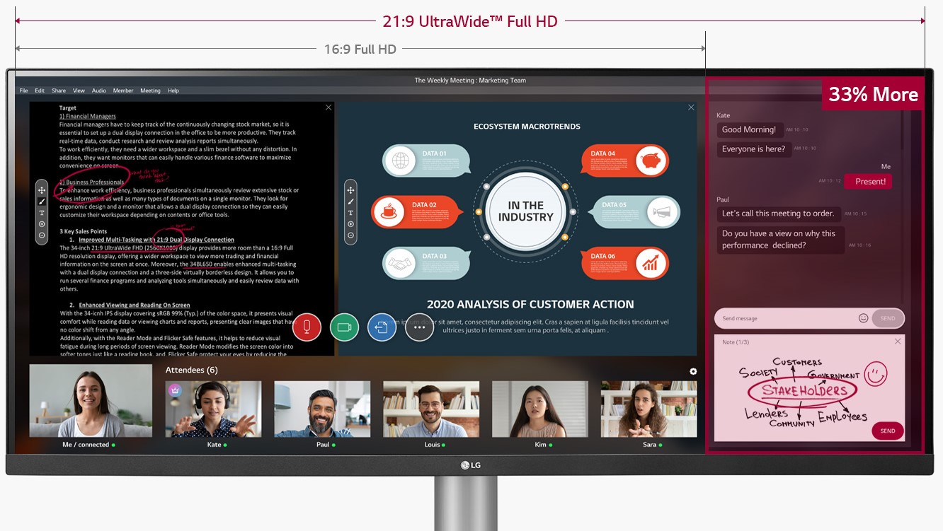 Монитор LG 34WL500-B - 1 Фото Монитор LG 34WL500-B - 1