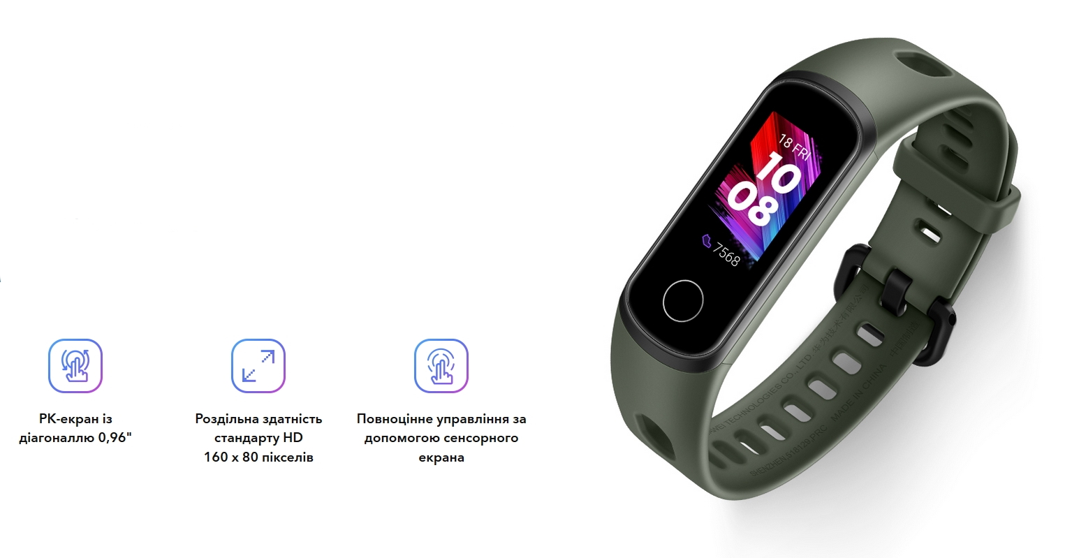 Фитнес-браслет Honor Band 5i Meteorite Black купить - цена ...