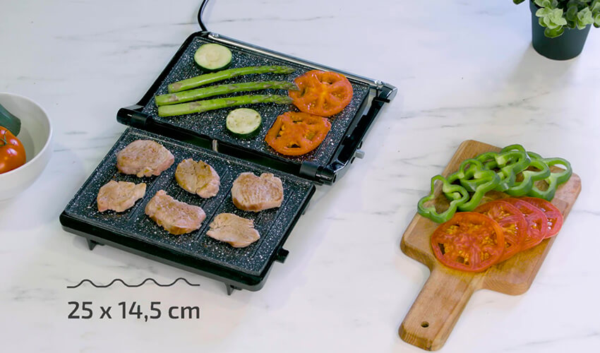 Гриль-барбекю електричний Cecotec Rock'nGrill 750 Full Open - 3 Фото Гриль-барбекю електричний Cecotec Rock'nGrill 750 Full Open - 3