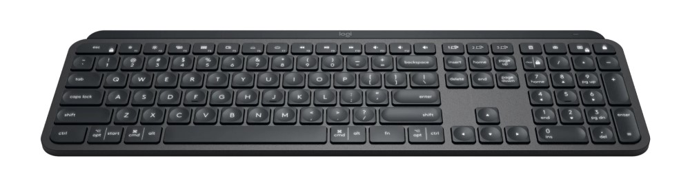 Клавіатура бездротова Logitech MX Keys Advanced Wireless Illuminated Graphite (920-009417) - 1 Фото Клавіатура бездротова Logitech MX Keys Advanced Wireless Illuminated Graphite (920-009417) - 1