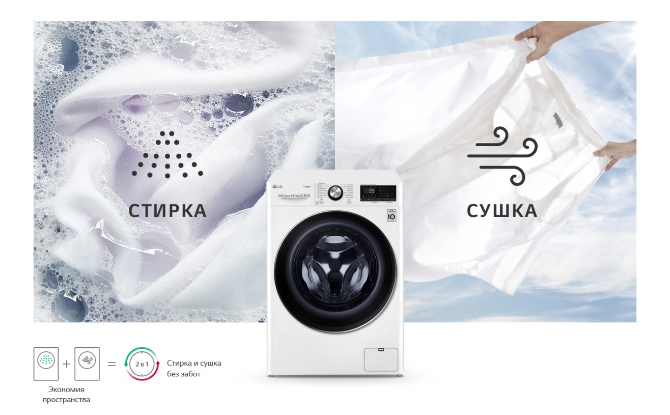 Фото Стирально-сушильная машина LG F2V9GC9W - 3