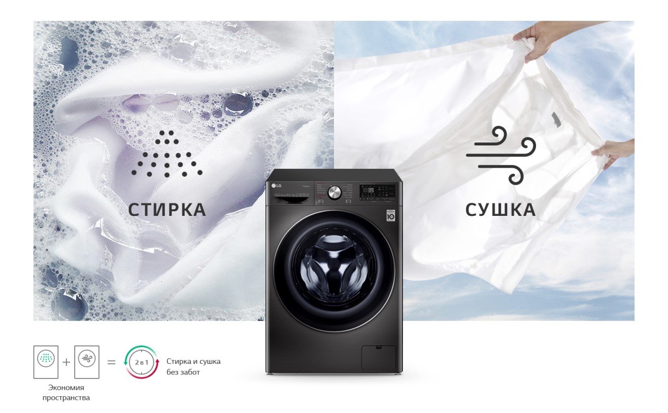 Фото Стирально-сушильная машина LG F4V9RC9P - 3